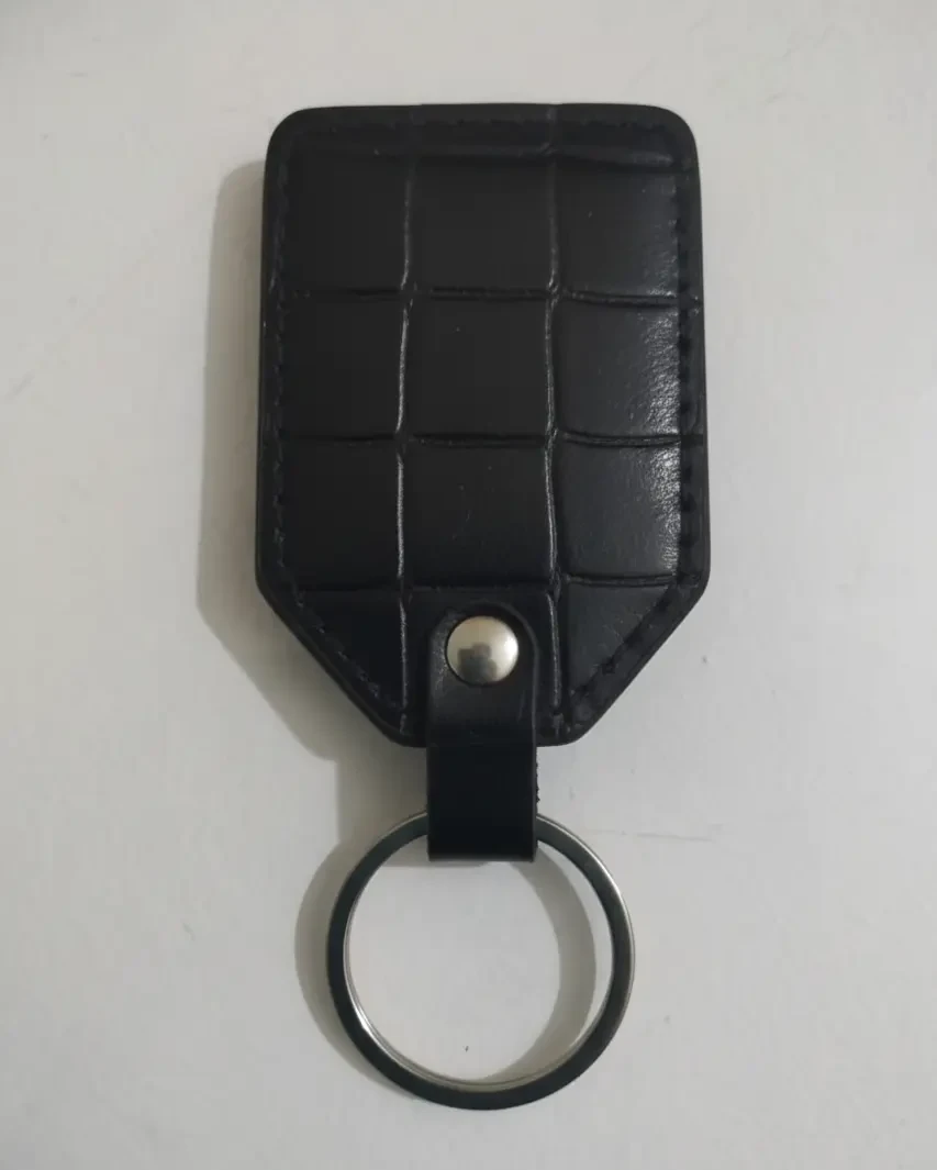 Leather Key Ring-Black
