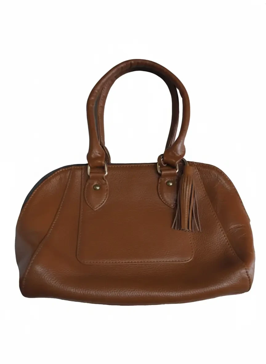 Elegant Brown Leather Handbag